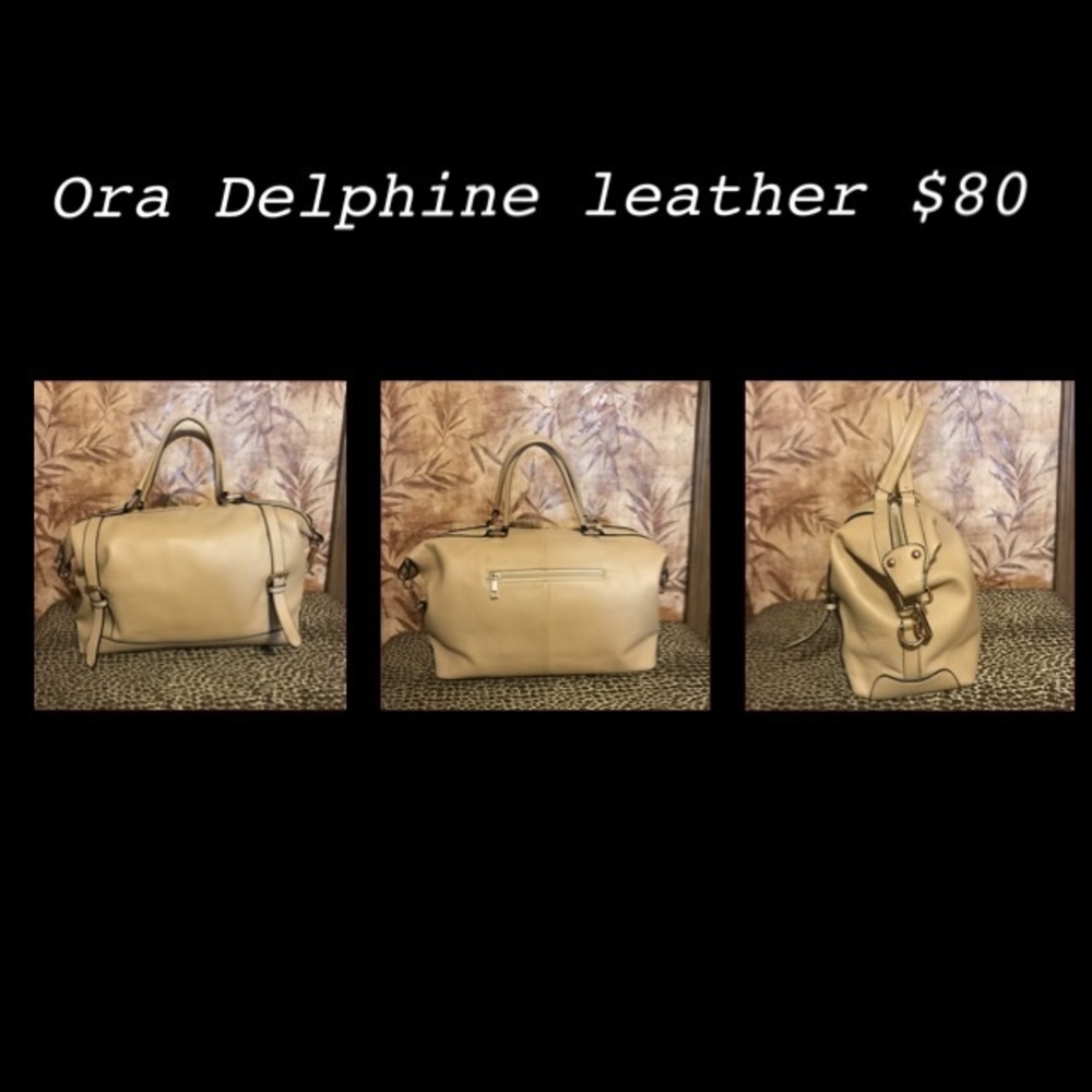 Ora Delphine mustard yellow leather bag